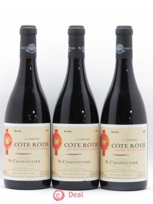 Côte-Rôtie La Mordorée Chapoutier  2002 - Lot of 3 Bottles