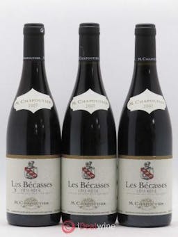 Côte-Rôtie Les Bécasses Chapoutier  2007 - Lot of 3 Bottles