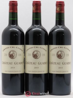 Château Guadet Grand Cru Classé  2015 - Lot de 3 Bouteilles