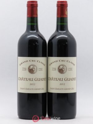 Château Guadet Grand Cru Classé  2012 - Lot de 2 Bouteilles