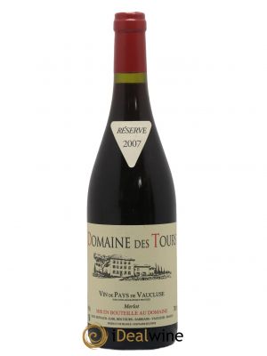 IGP Pays du Vaucluse (Vin de Pays du Vaucluse) Domaine des Tours Merlot E.Reynaud  2007 - Lot of 1 Bottle