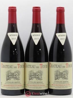 Côtes du Rhône Château des Tours E.Reynaud  2015 - Lot of 3 Bottles