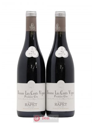 Beaune 1er Cru Les Cents Vignes Domaine Rapet Pere et Fils 2014 - Lot of 2 Bottles