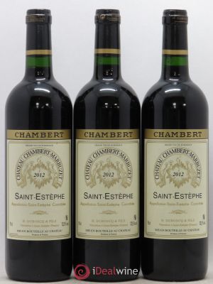 Château Chambert-Marbuzet Cru Bourgeois  2012 - Lot of 3 Bottles