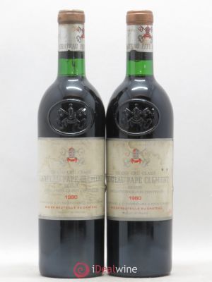 Château Pape Clément Cru Classé de Graves  1980 - Lot of 2 Bottles