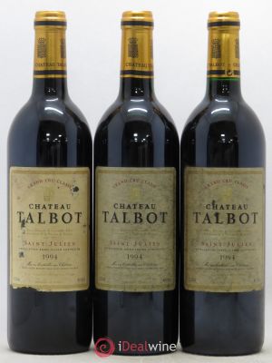 Château Talbot 4ème Grand Cru Classé  1994 - Lot of 3 Bottles