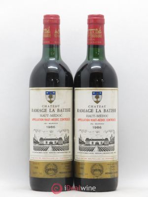 Château Ramage la Bâtisse Cru Bourgeois  1986 - Lot of 2 Bottles