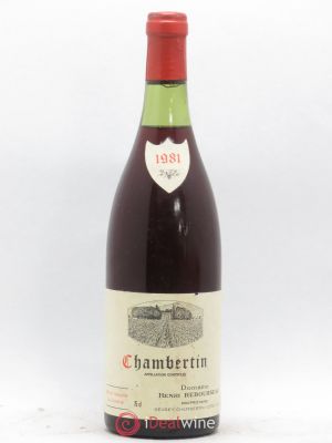 Chambertin Grand Cru Henri Rebourseau  1981 - Lot of 1 Bottle