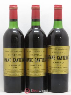 Château Brane Cantenac 2ème Grand Cru Classé  1975 - Lot of 3 Bottles