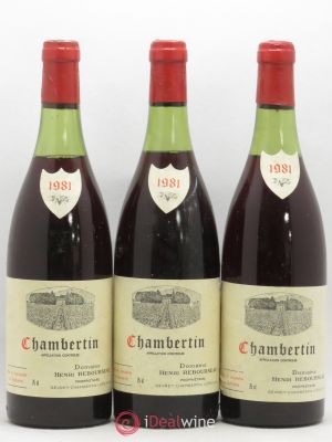Chambertin Grand Cru Henri Rebourseau  1981 - Lot of 3 Bottles