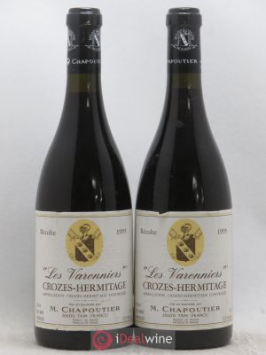 Crozes-Hermitage Les Varonniers Chapoutier  1995 - Lot of 2 Bottles