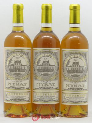 Château de Myrat 2ème Grand Cru Classé  2007 - Lot of 3 Bottles