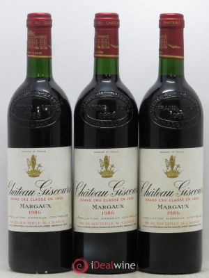Château Giscours 3ème Grand Cru Classé  1986 - Lot of 3 Bottles