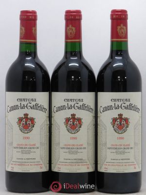 Château Canon la Gaffelière 1er Grand Cru Classé B  1990 - Lot of 3 Bottles