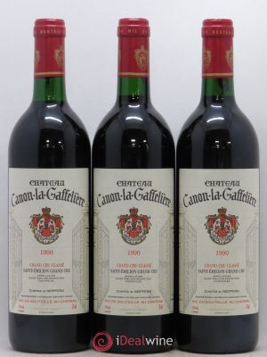 Château Canon la Gaffelière 1er Grand Cru Classé B  1990 - Lot of 3 Bottles