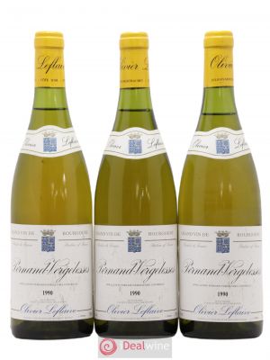Pernand-Vergelesses Selection Olivier Leflaive 1990 - Lot of 3 Bottles