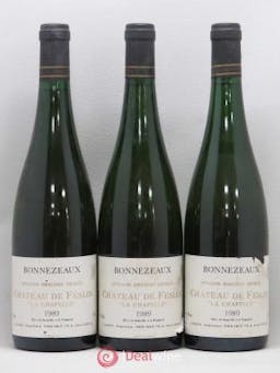 Bonnezeaux La Chapelle Château de Fesles  1989 - Lot of 3 Bottles