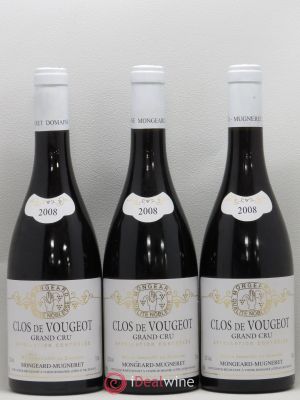 Clos de Vougeot Grand Cru Mongeard-Mugneret (Domaine)  2008 - Lot de 3 Bouteilles