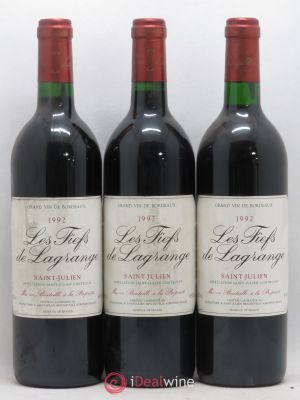 Les Fiefs de Lagrange Second Vin  1992 - Lot de 3 Bouteilles