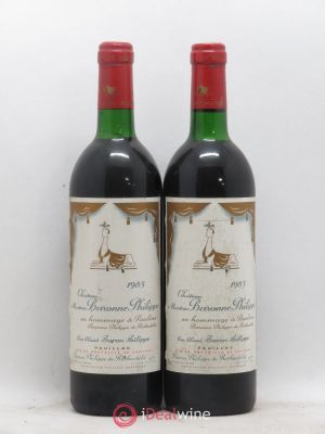 Château d'Armailhac - Mouton Baron(ne) Philippe 5ème Grand Cru Classé  1985 - Lot of 2 Bottles