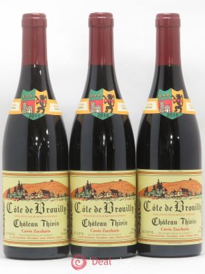 Côte de Brouilly Cuvée Zaccharie Château Thivin  2016 - Lot of 3 Bottles