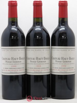 Château Haut-Bailly Cru Classé de Graves  1990 - Lot of 3 Bottles