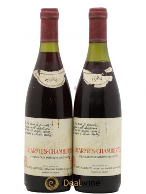 Charmes-Chambertin Grand Cru Raoul Clerget 1984 - Lot de 2 Bouteilles