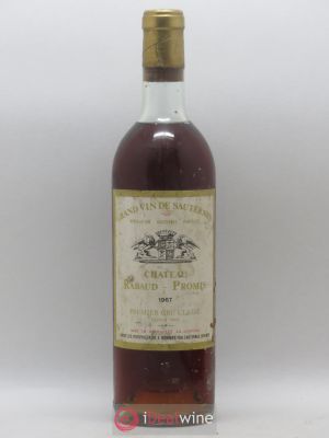 Château Rabaud Promis 1er Grand Cru Classé  1967 - Lot of 1 Bottle