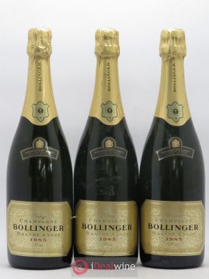 Grande Année Bollinger  1985 - Lot de 3 Bouteilles