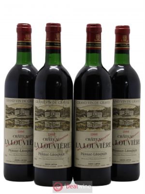 Château la Louvière  1986 - Lot of 4 Bottles