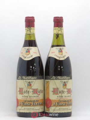 Côte-Rôtie la Chatillonne Côte Blonde Vidal Fleury  1982 - Lot of 2 Bottles