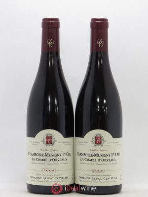 Chambolle-Musigny 1er Cru La Combe d'Orveaux Vieilles Vignes Bruno Clavelier  2008 - Lot of 2 Bottles