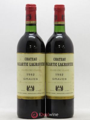Château Malartic-Lagravière Cru Classé de Graves  1982 - Lot de 2 Bouteilles