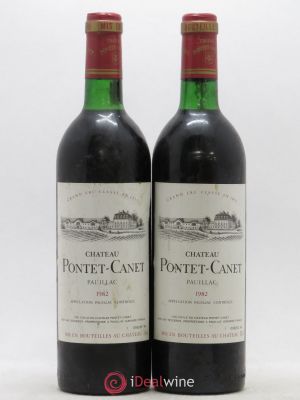 Château Pontet Canet 5ème Grand Cru Classé  1982 - Lot de 2 Bouteilles