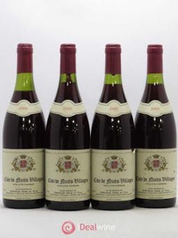 Côte de Nuits-Villages Sirugue 1989 - Lot of 4 Bottles