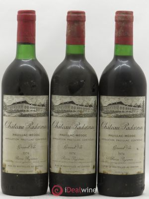 Pauillac Château Padarnac 1974 - Lot of 3 Bottles