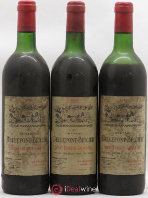 Château Bellefont-Belcier Grand Cru Classé  1978 - Lot of 3 Bottles