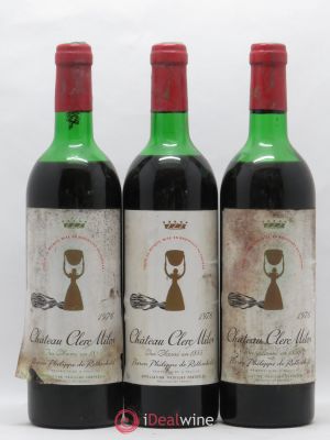 Château Clerc Milon 5ème Grand Cru Classé  1976 - Lot of 3 Bottles