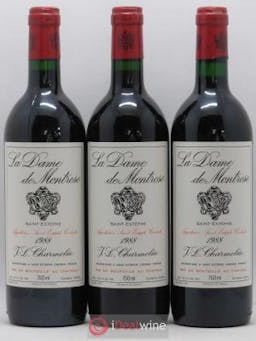La Dame de Montrose Second Vin  1988 - Lot de 3 Bouteilles