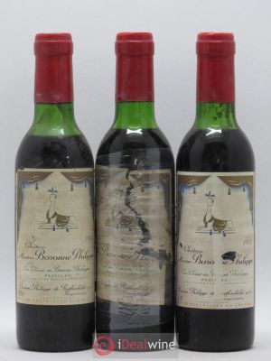Château d'Armailhac - Mouton Baron(ne) Philippe 5ème Grand Cru Classé  1976 - Lot of 3 Half-bottles