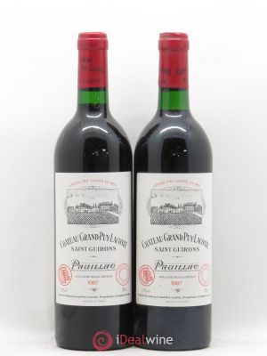 Château Grand Puy Lacoste 5ème Grand Cru Classé  1987 - Lot of 2 Bottles