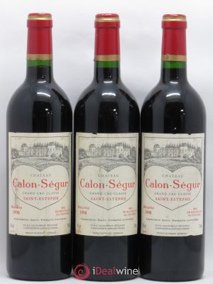 Château Calon Ségur 3ème Grand Cru Classé  1998 - Lot of 3 Bottles