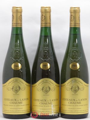 Coteaux du Layon Chaume Domaine Des Barres  1989 - Lot of 3 Bottles