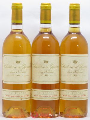 Château d'Yquem 1er Cru Classé Supérieur  1990 - Lot of 3 Bottles