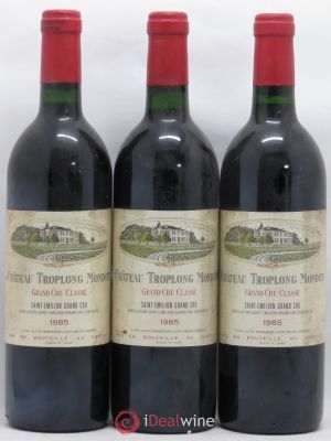 Château Troplong Mondot 1er Grand Cru Classé B  1985 - Lot of 3 Bottles