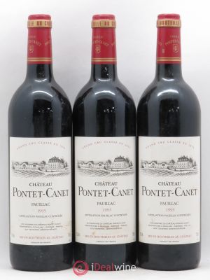 Château Pontet Canet 5ème Grand Cru Classé  1995 - Lot de 3 Bouteilles