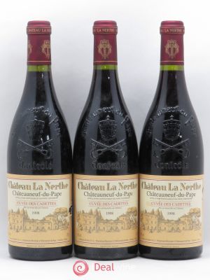 Châteauneuf-du-Pape Château La Nerthe Cuvée des Cadettes Famille Richard  1998 - Lot of 3 Bottles