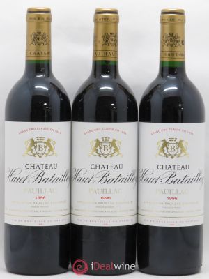Château Haut Batailley 5ème Grand Cru Classé  1996 - Lot of 3 Bottles