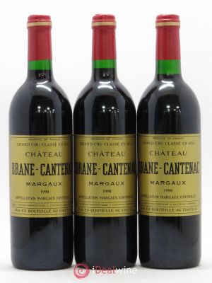 Château Brane Cantenac 2ème Grand Cru Classé  1990 - Lot of 3 Bottles