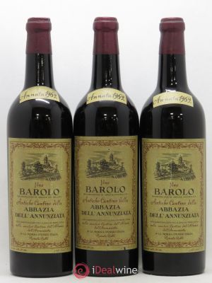 Barolo DOCG Antiche Cantine Della Abbazia Dell Annunziata Renato Ratti 1962 - Lot of 3 Bottles
